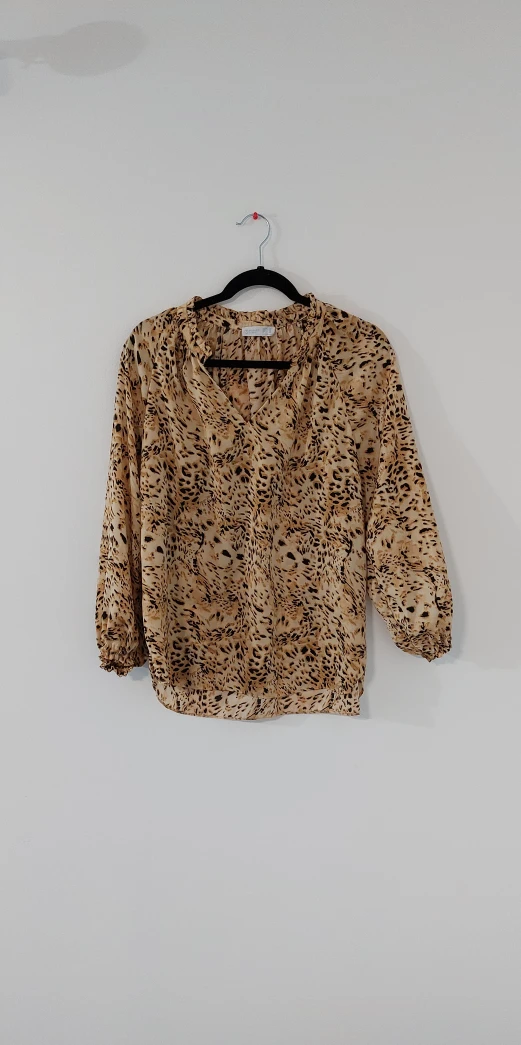 Leopard Print Blouse - Size 10