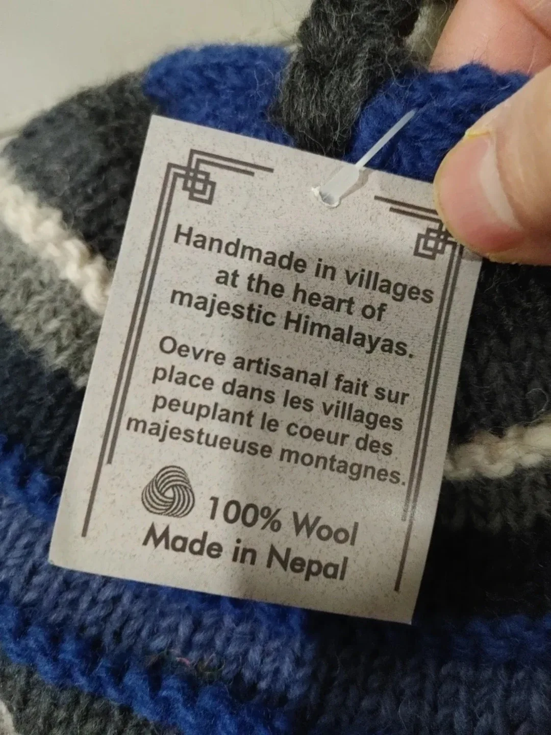 🧡BRAND NEW HANDMADE HIMALAYA WINTER WOOL HAT UNISEX ONE SIZE image indicator(3)