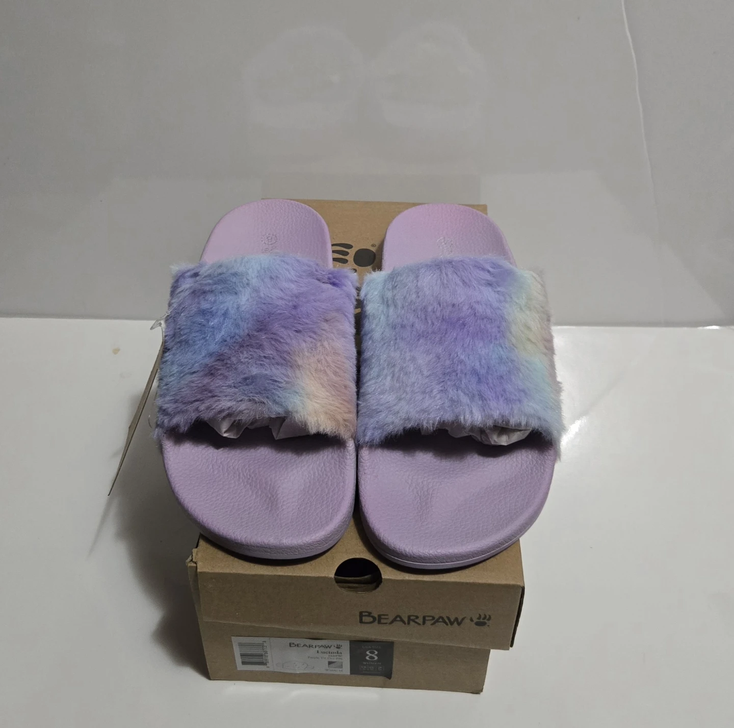 Bearpaw Lucinda Purple Tie-Dye Slides - Size 7 & 8 - photo 2