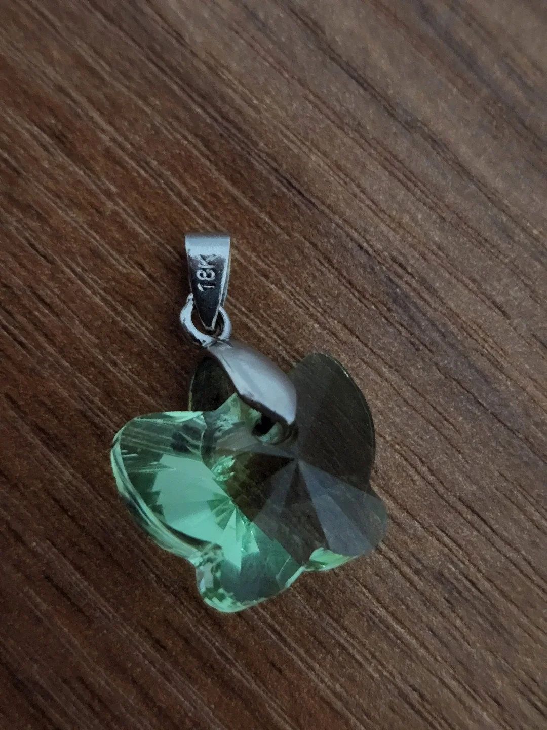 Swarovski Green Crystal Clover Pendant