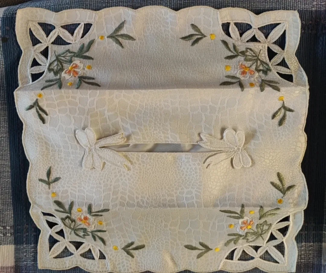 #CLEANOUT🆕 Embroidered Tissue Box Cover image indicator(4)