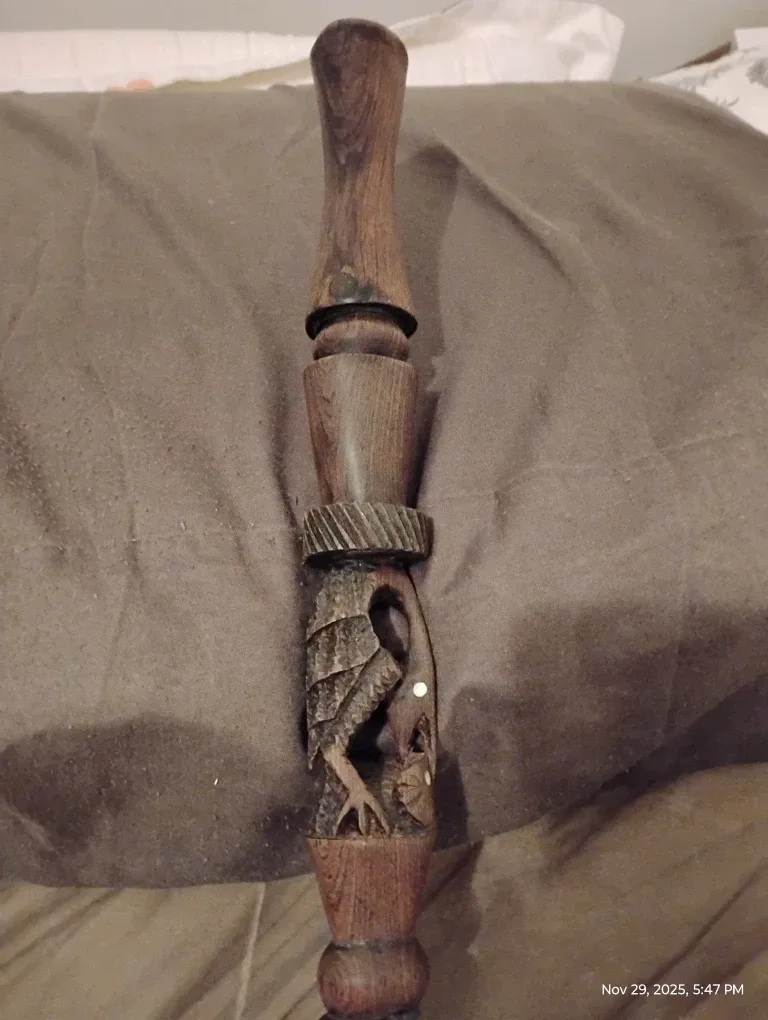Hand Carved Wooden Walking Stick
