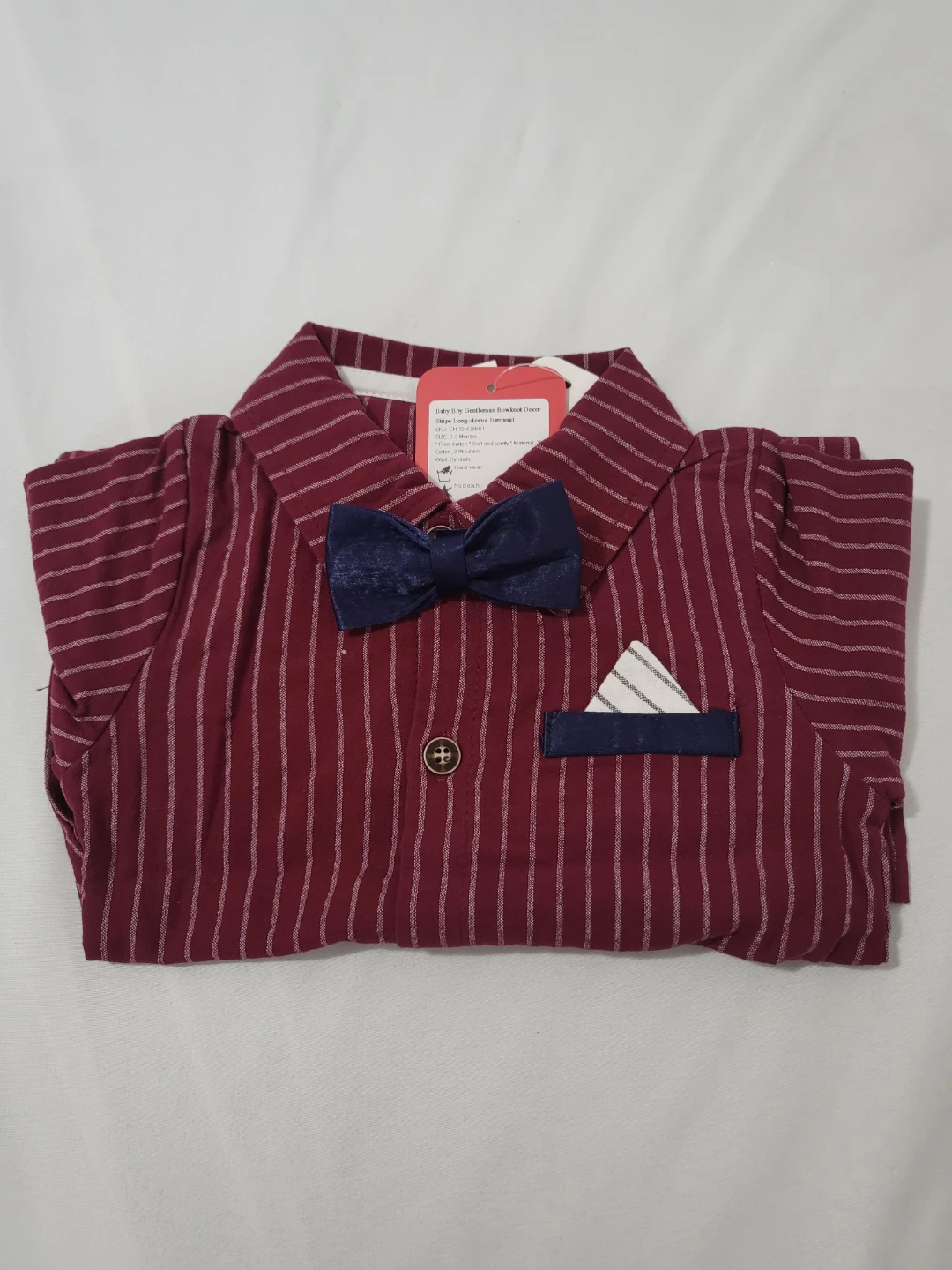 New PatPat Baby Gentleman Bowknot Jumpsuit (0-3 Months) - photo 2