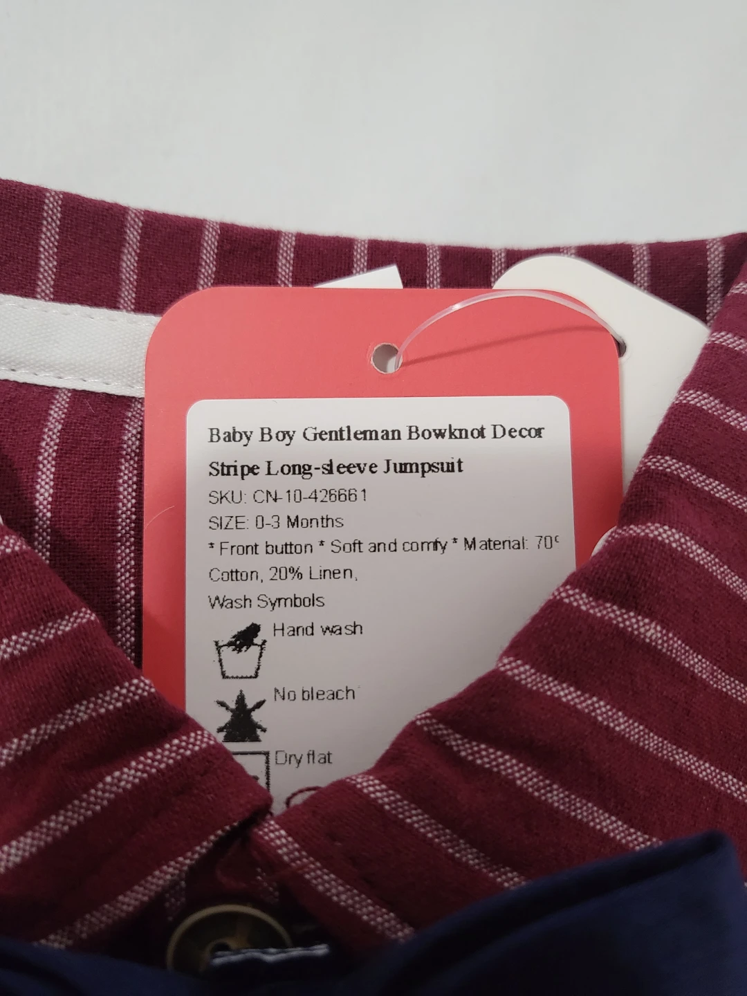 New PatPat Baby Gentleman Bowknot Jumpsuit (0-3 Months) - photo 3