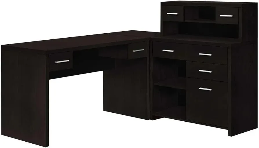 L-Shaped Desk With Storage Drawers