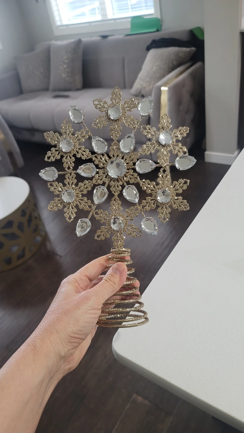 Gold Snowflake Christmas Tree Topper (new)