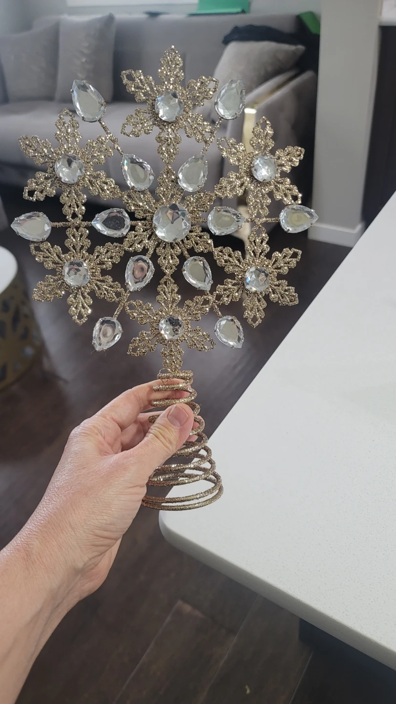Gold Snowflake Christmas Tree Topper (new) - photo 2