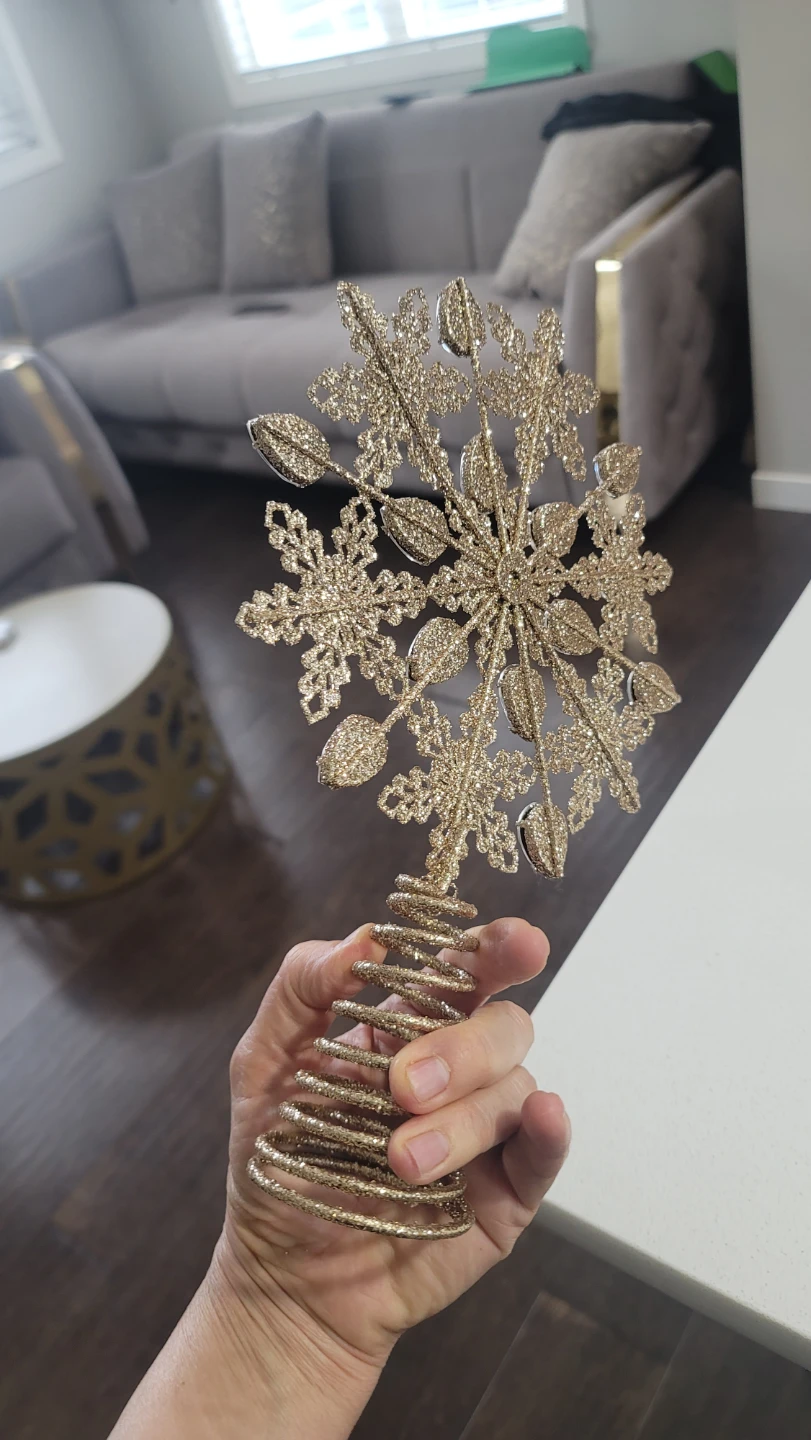 Gold Snowflake Christmas Tree Topper (new) - photo 3