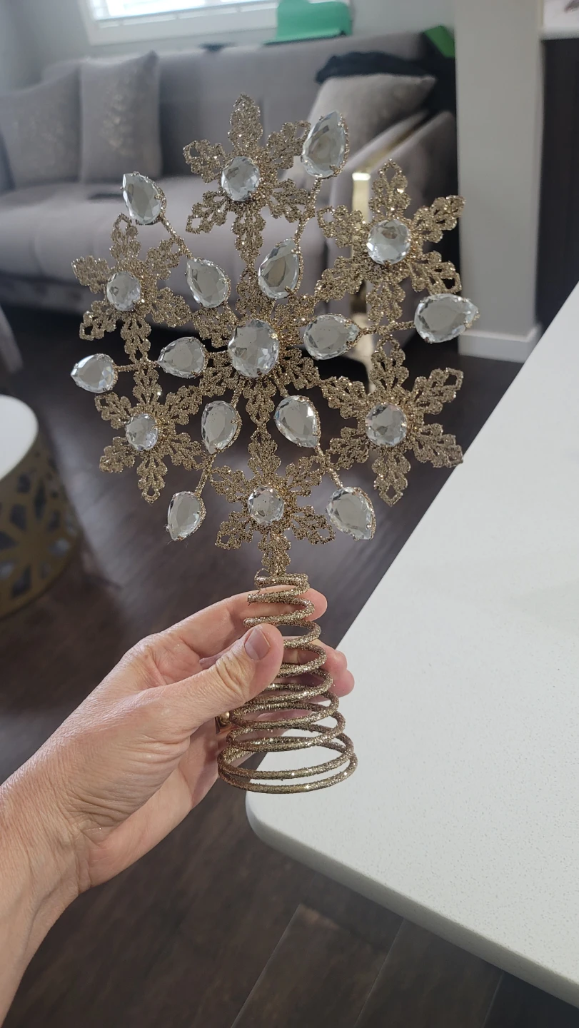 Gold Snowflake Christmas Tree Topper (new) - photo 4
