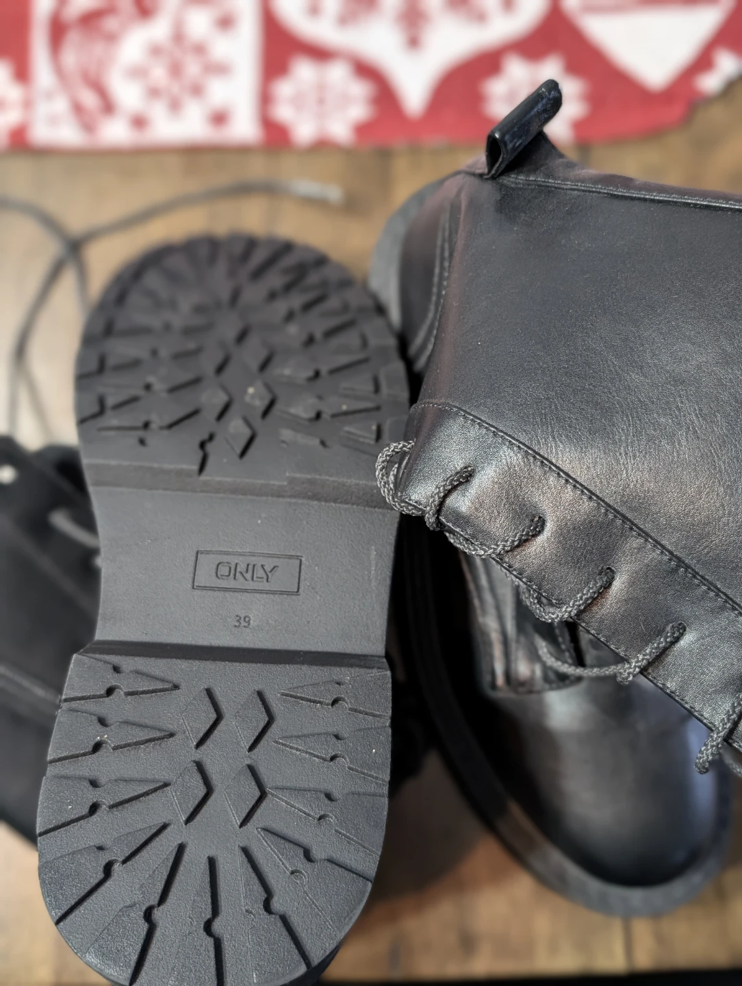 ONLY Bossi Chunky Tall Combat Boots Eur 39/us 9 Black- NEW - photo 2