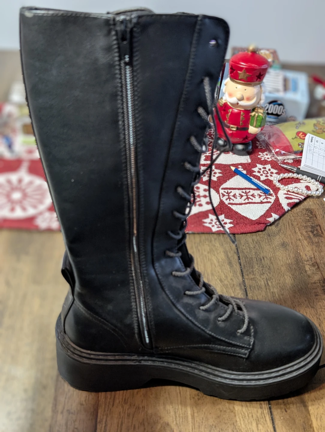 ONLY Bossi Chunky Tall Combat Boots Eur 39/us 9 Black- NEW - photo 4