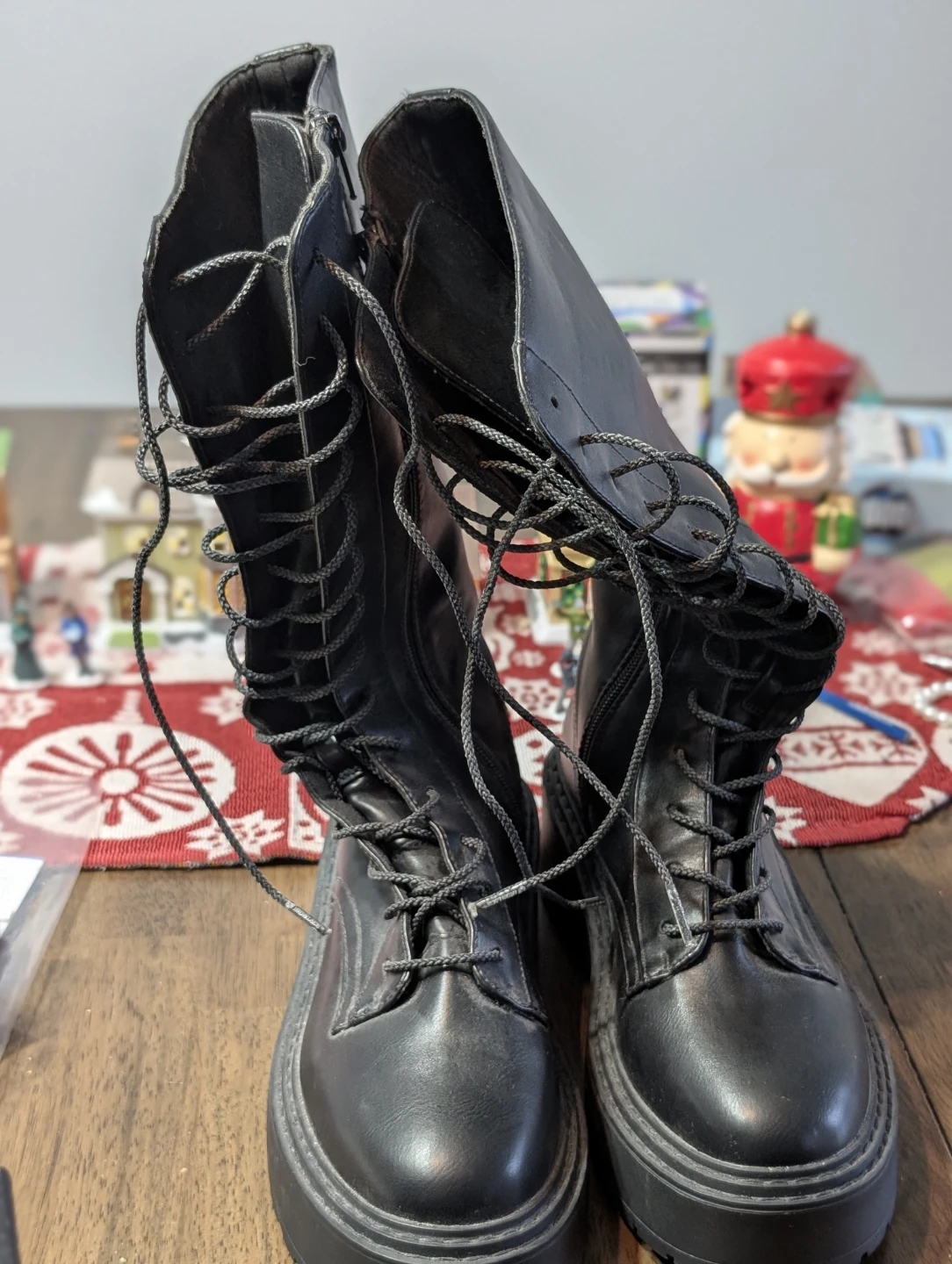 ONLY Bossi Chunky Tall Combat Boots Eur 39/us 9 Black- NEW - photo 5
