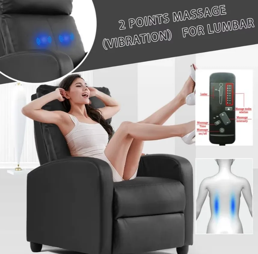 Black Massage Recliner Chair image indicator(2)