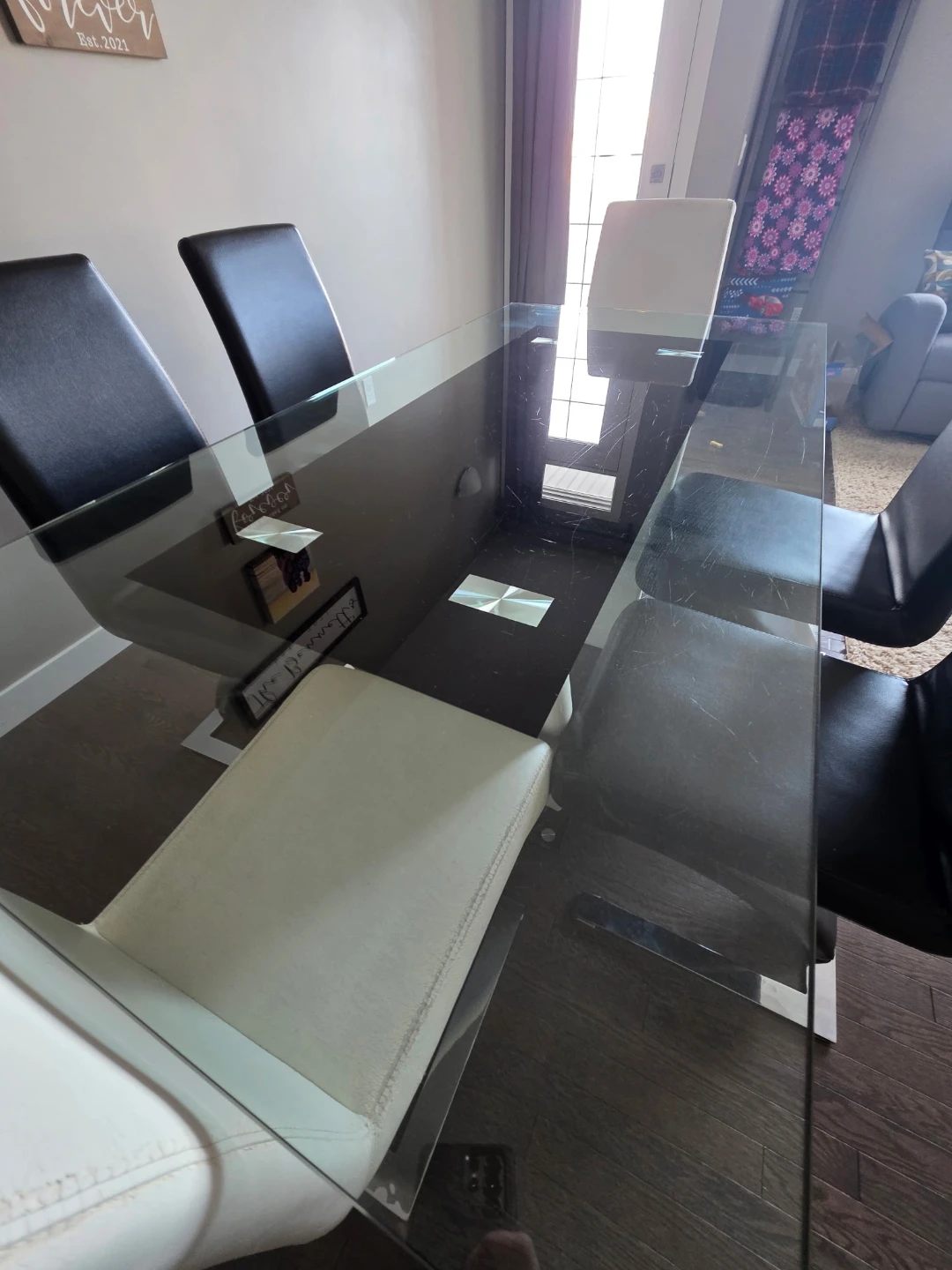 Glass Top Dining Table with 6 Chairs - photo 4