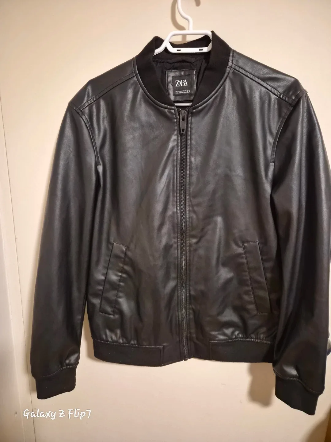 Zara Faux Leather Bomber Jacket image indicator(2)