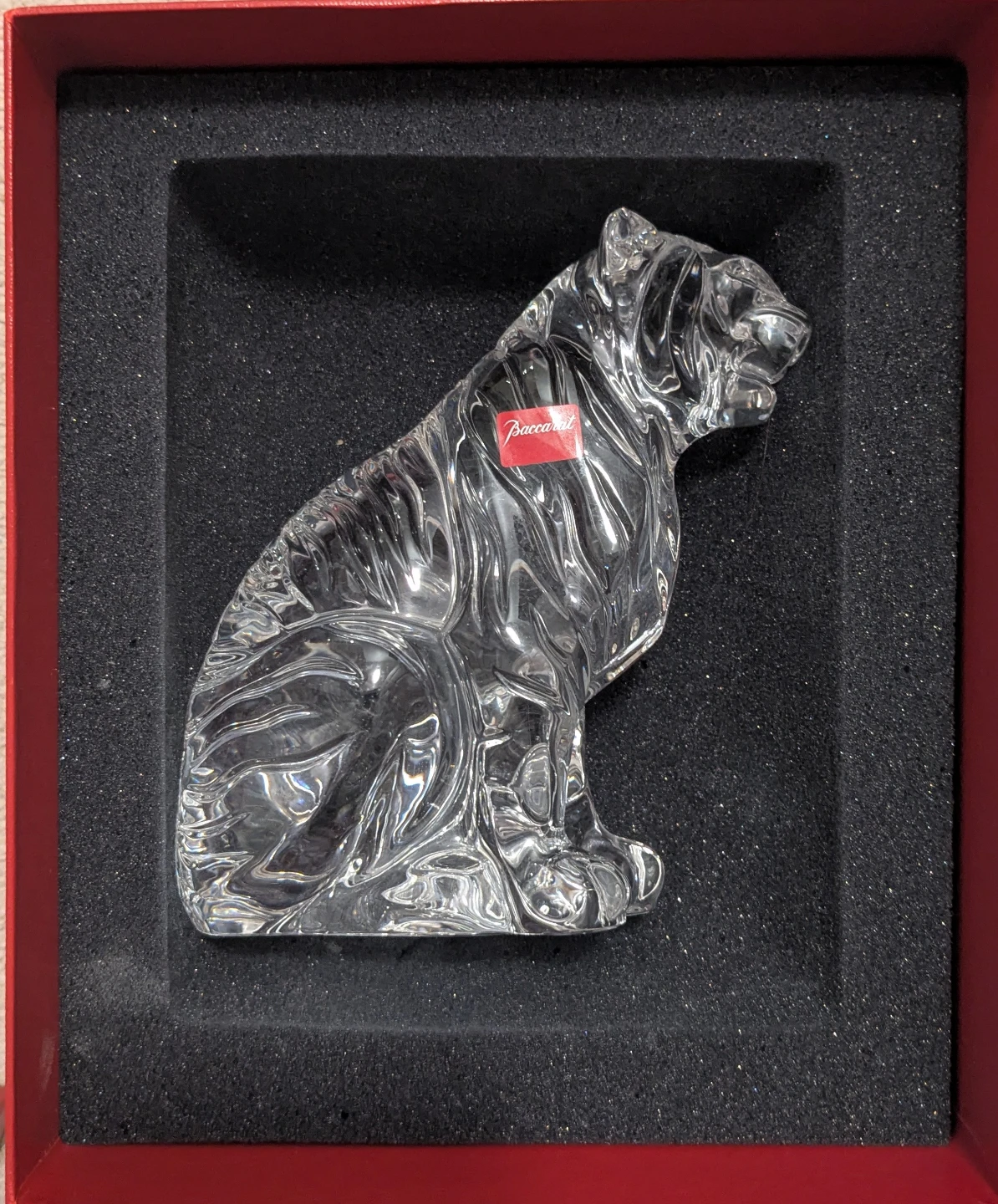 Baccarat Crystal Tiger Figurine