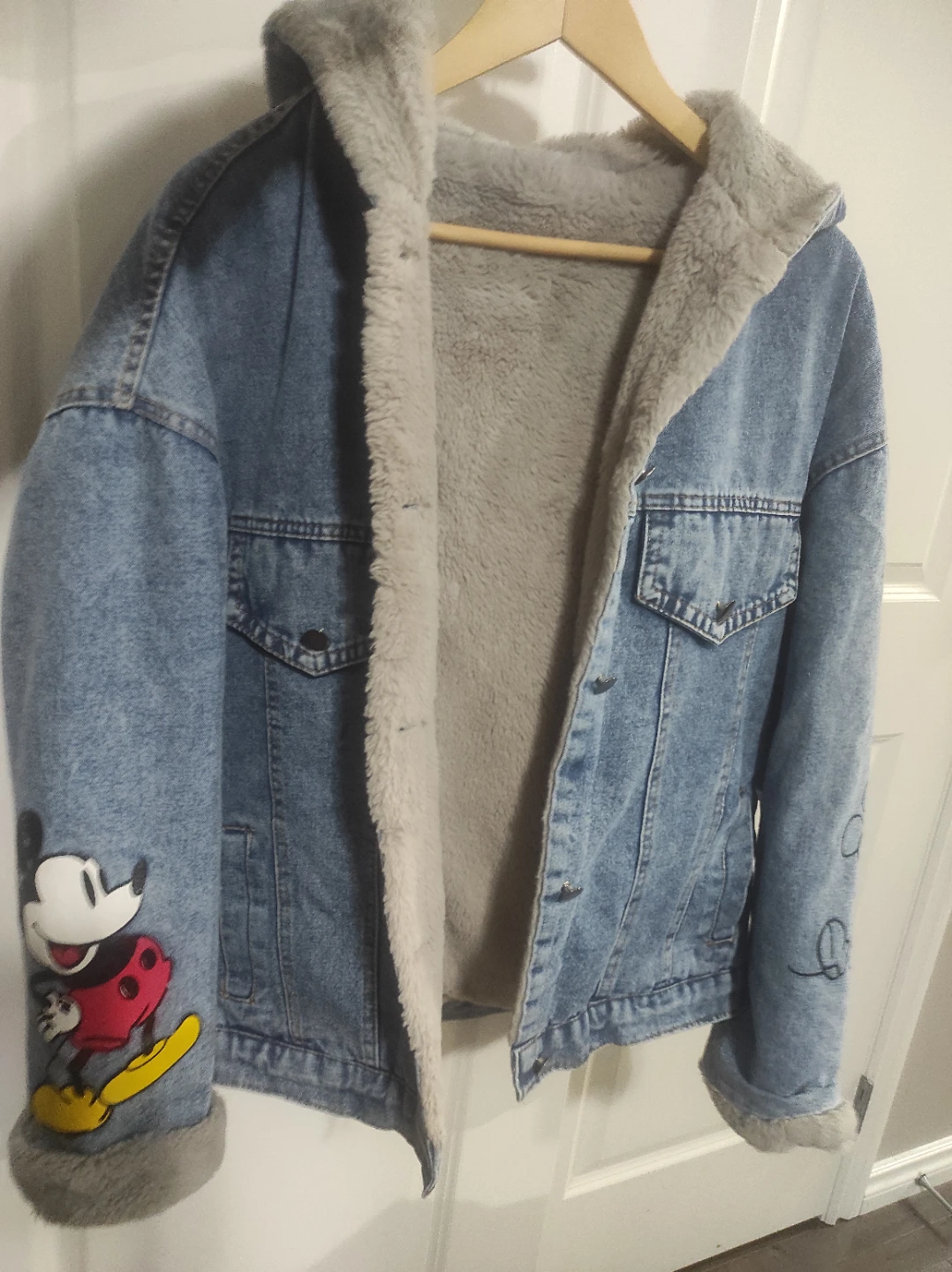 Mickey Mouse Denim Jacket with Hood