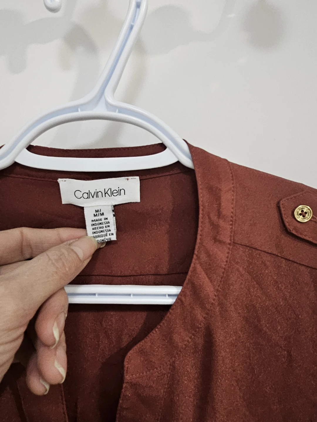 Chemise Calvin Klein M/M Bordeaux - photo 3