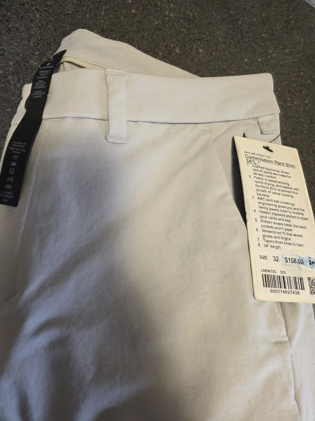 New Lululemon Commission Pant Slim 34"L Size 32 - photo 3