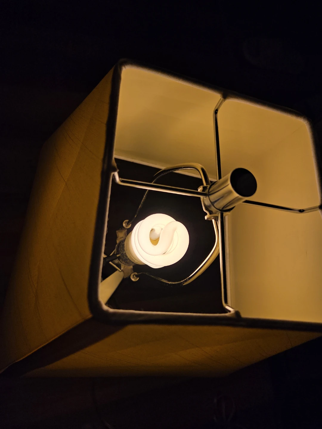 Table Lamp with Yellow Shade - photo 2