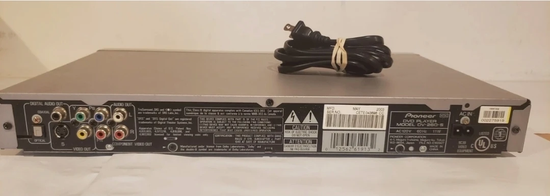 Pioneer DVD Player - No Remote (Tested Works) - photo 2