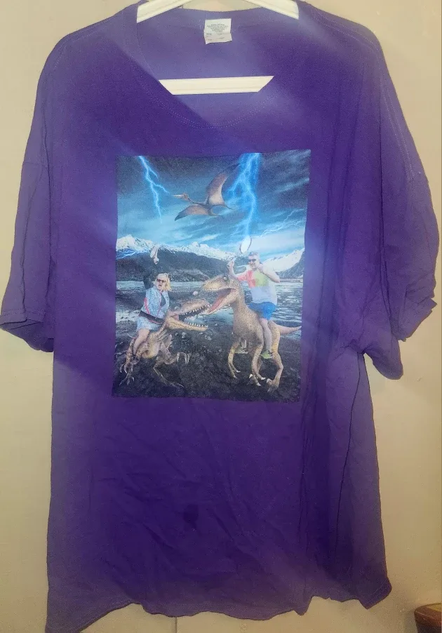 Fruit of the Loom 3XL Purple Graphic Tee