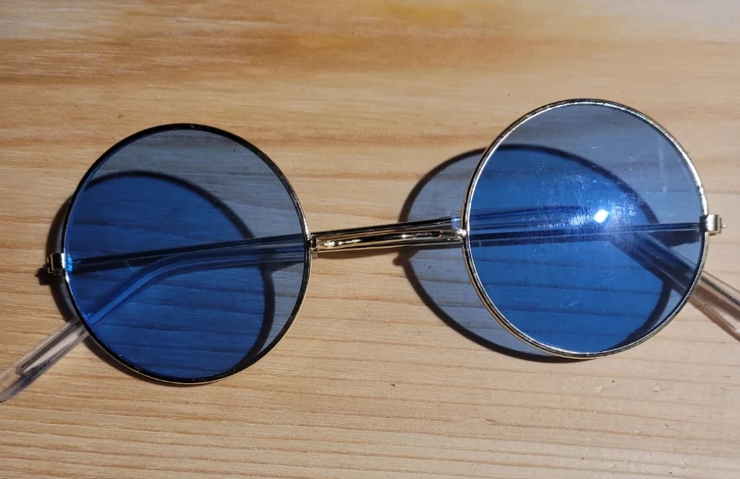 Blue Lens Round Sunglasses