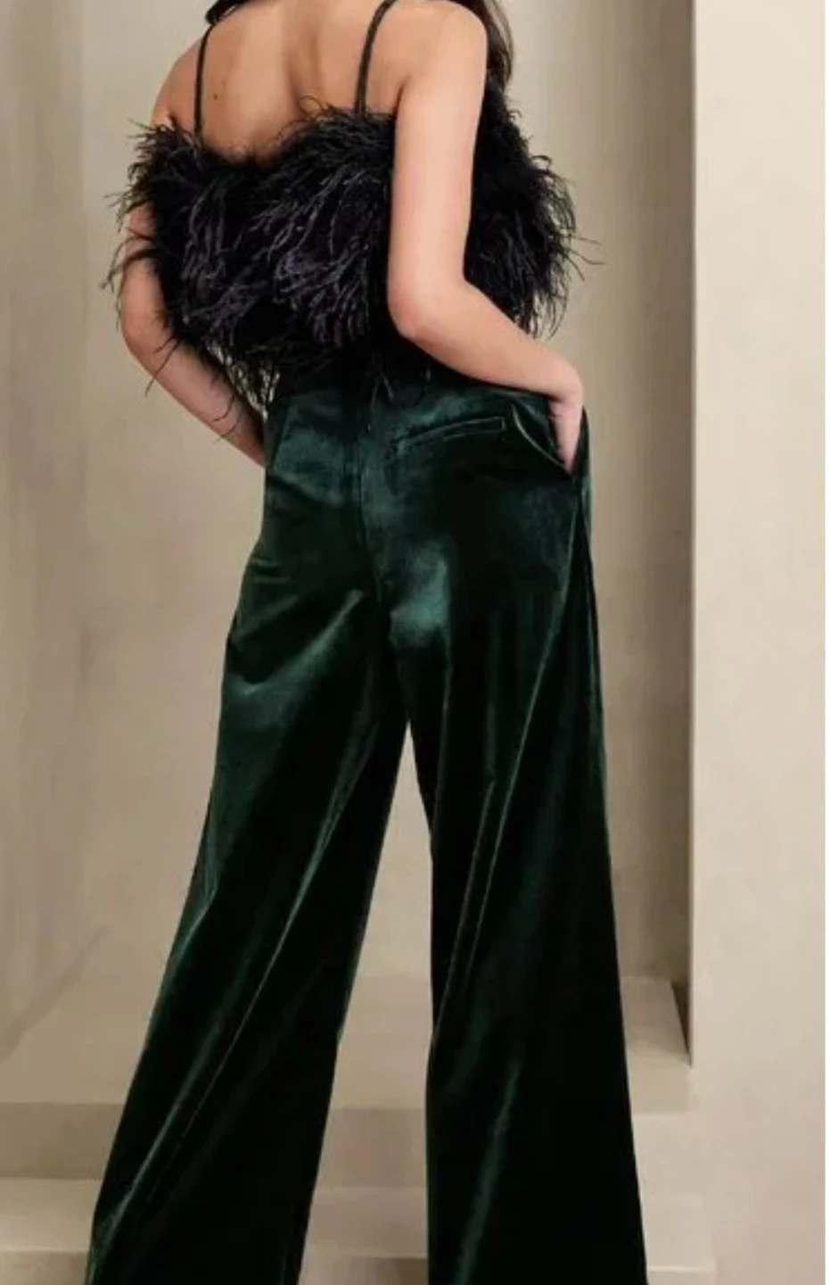 Banana Republic Veluro Velvet Wide Leg Pants - photo 2