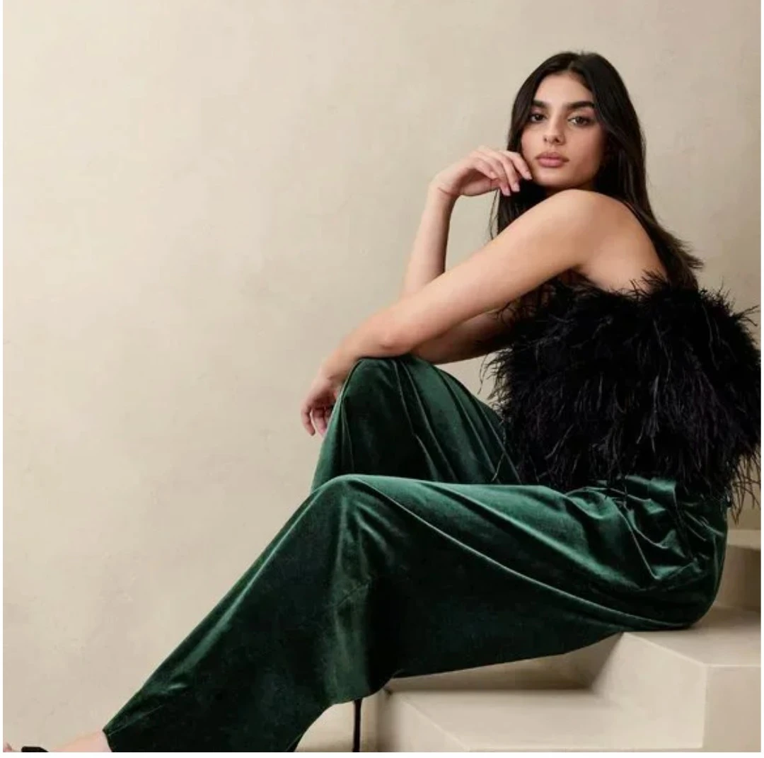 Banana Republic Veluro Velvet Wide Leg Pants - photo 5