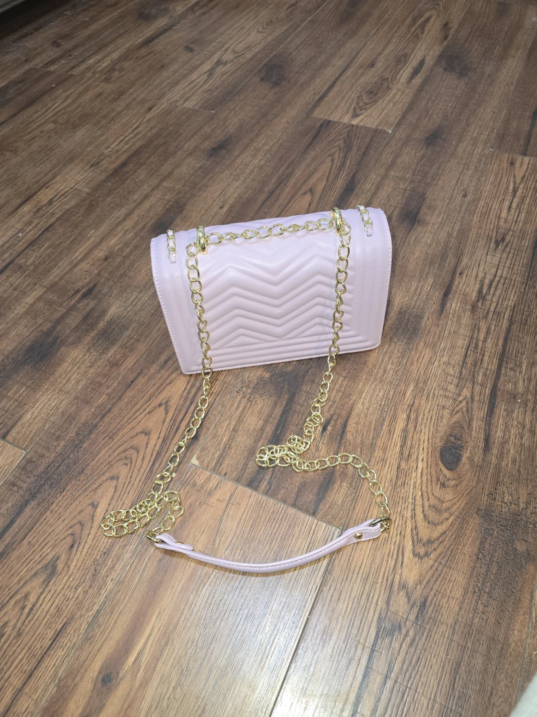Pink Quilted Chain Shoulder Bag - photo 4