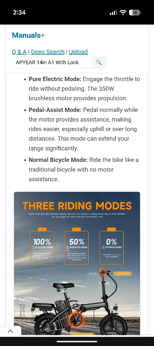 APYEAR 14in A1 Folding Electric Bicycle image indicator(3)