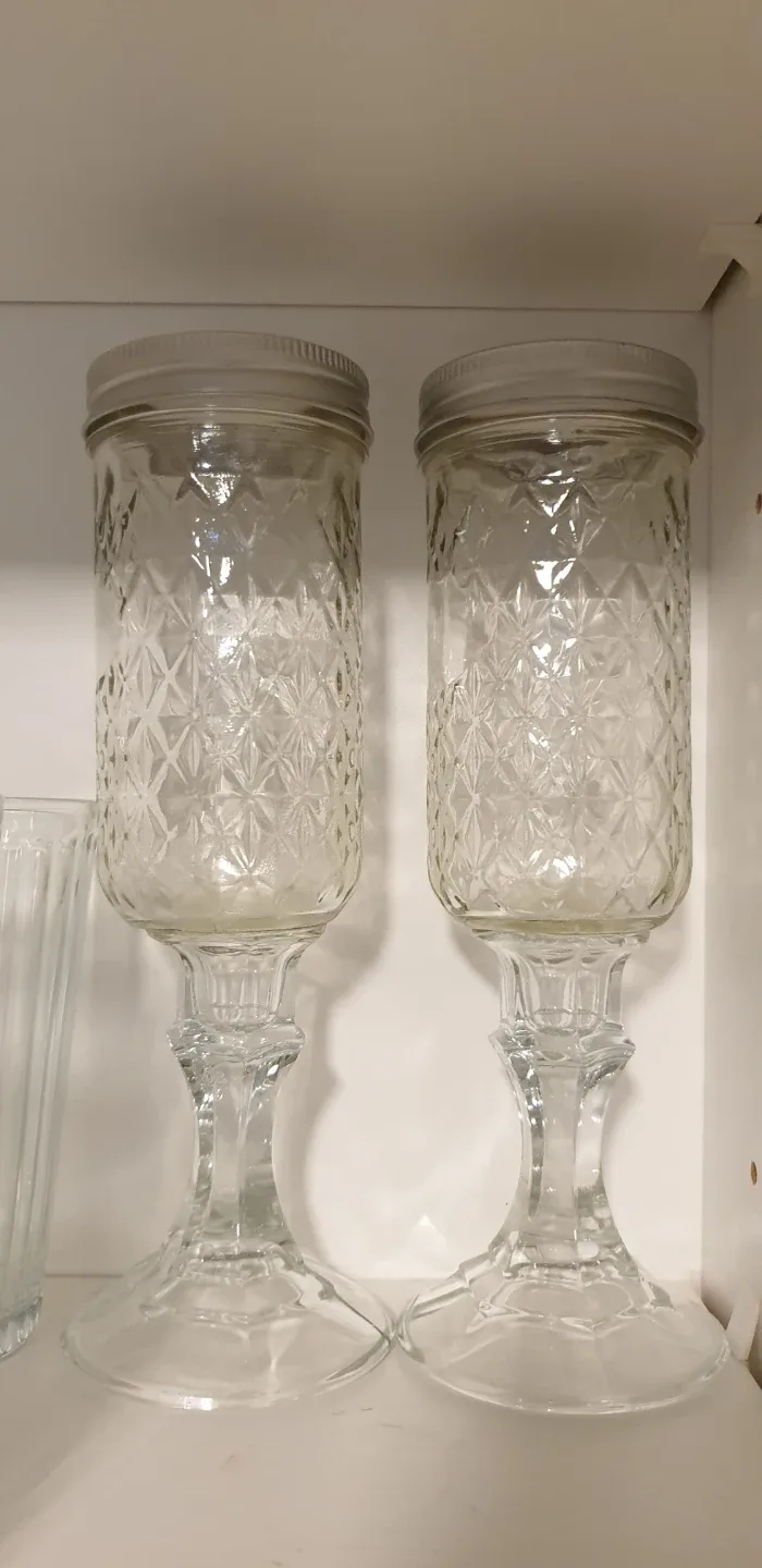 DIY Mason Jar Wine Glasses - Set of 2