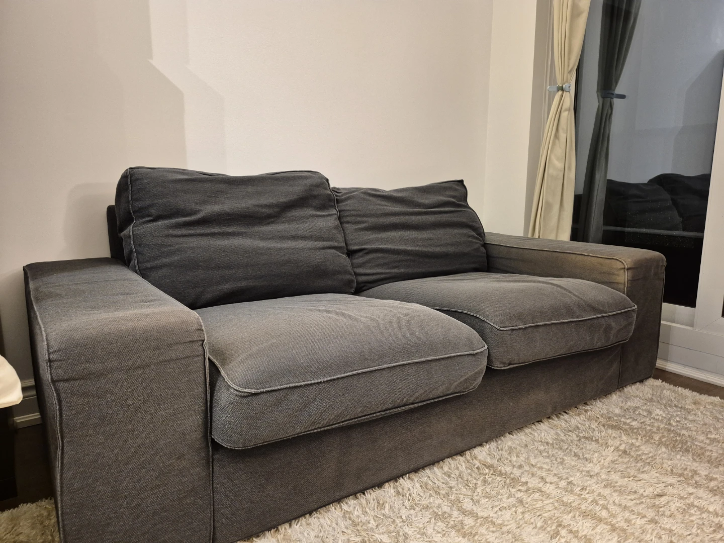 Grey 2-Seat Sofa