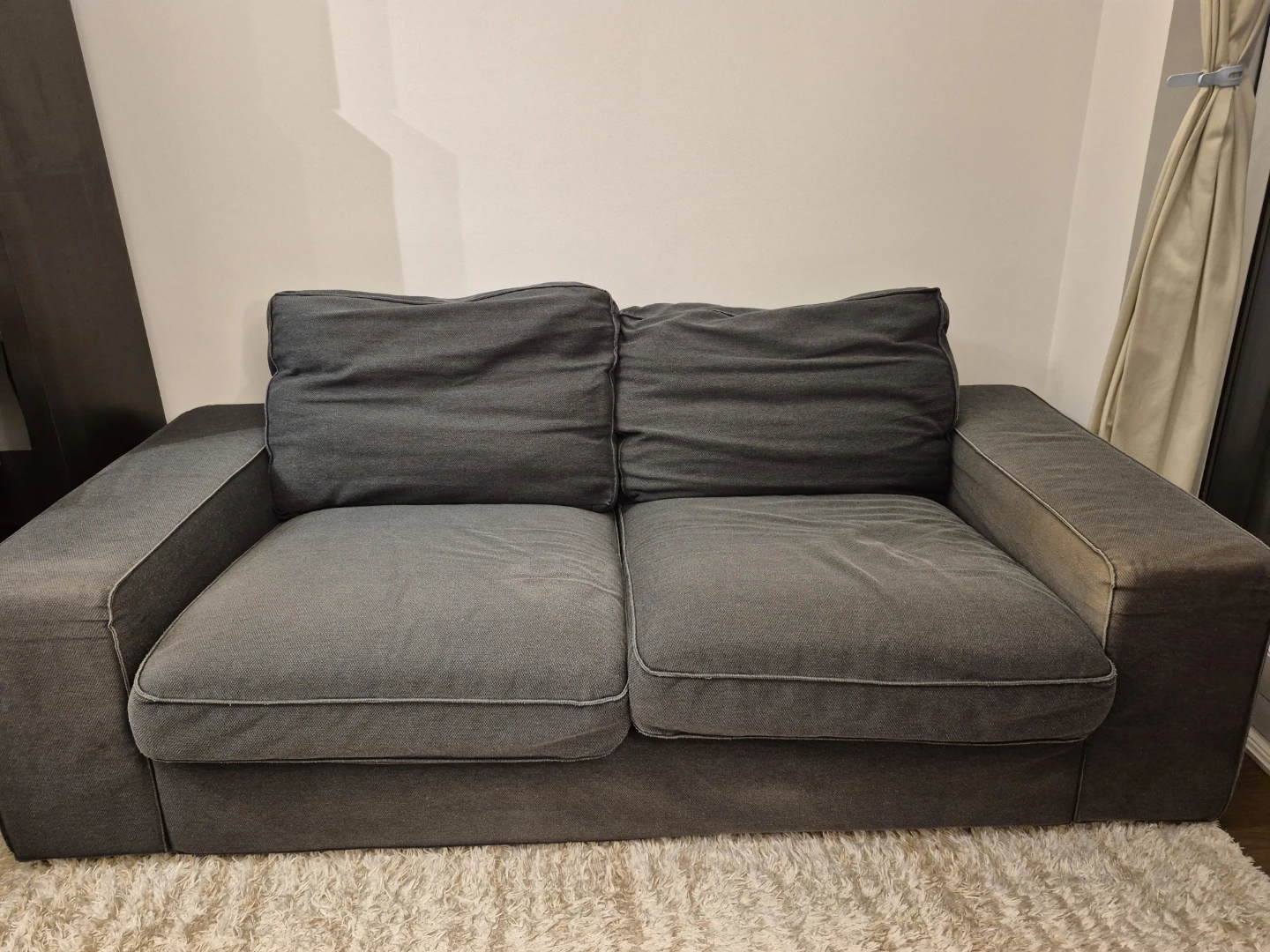 Grey 2-Seat Sofa - photo 2