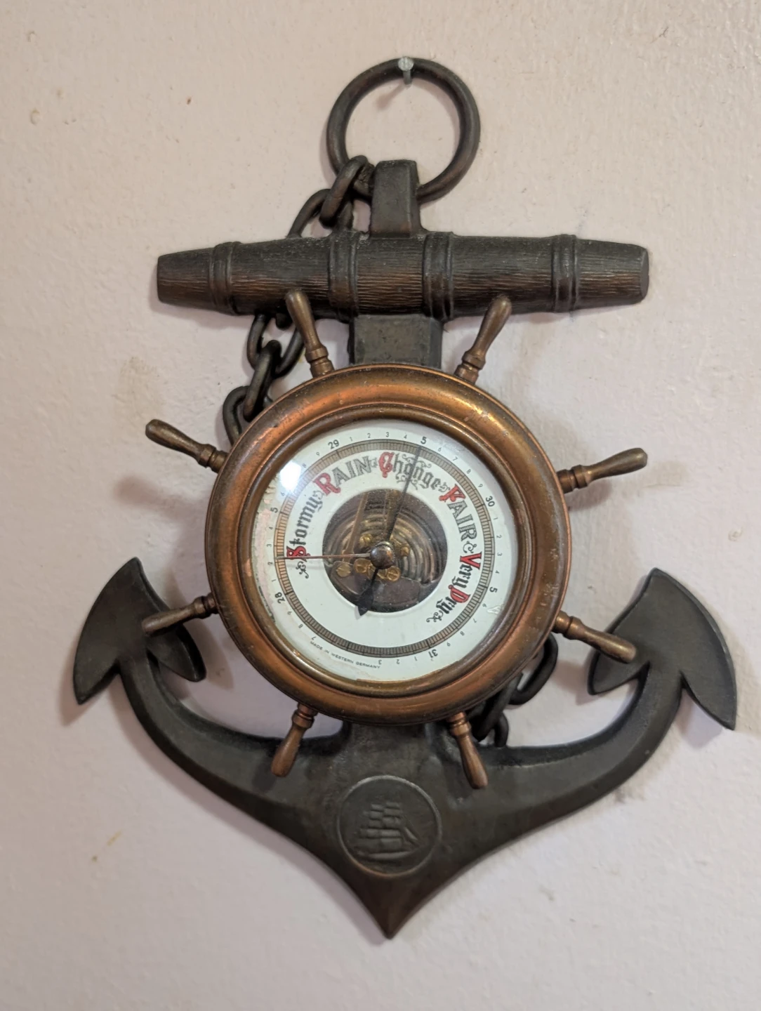 Vintage Nautical Barometer Wall Decor