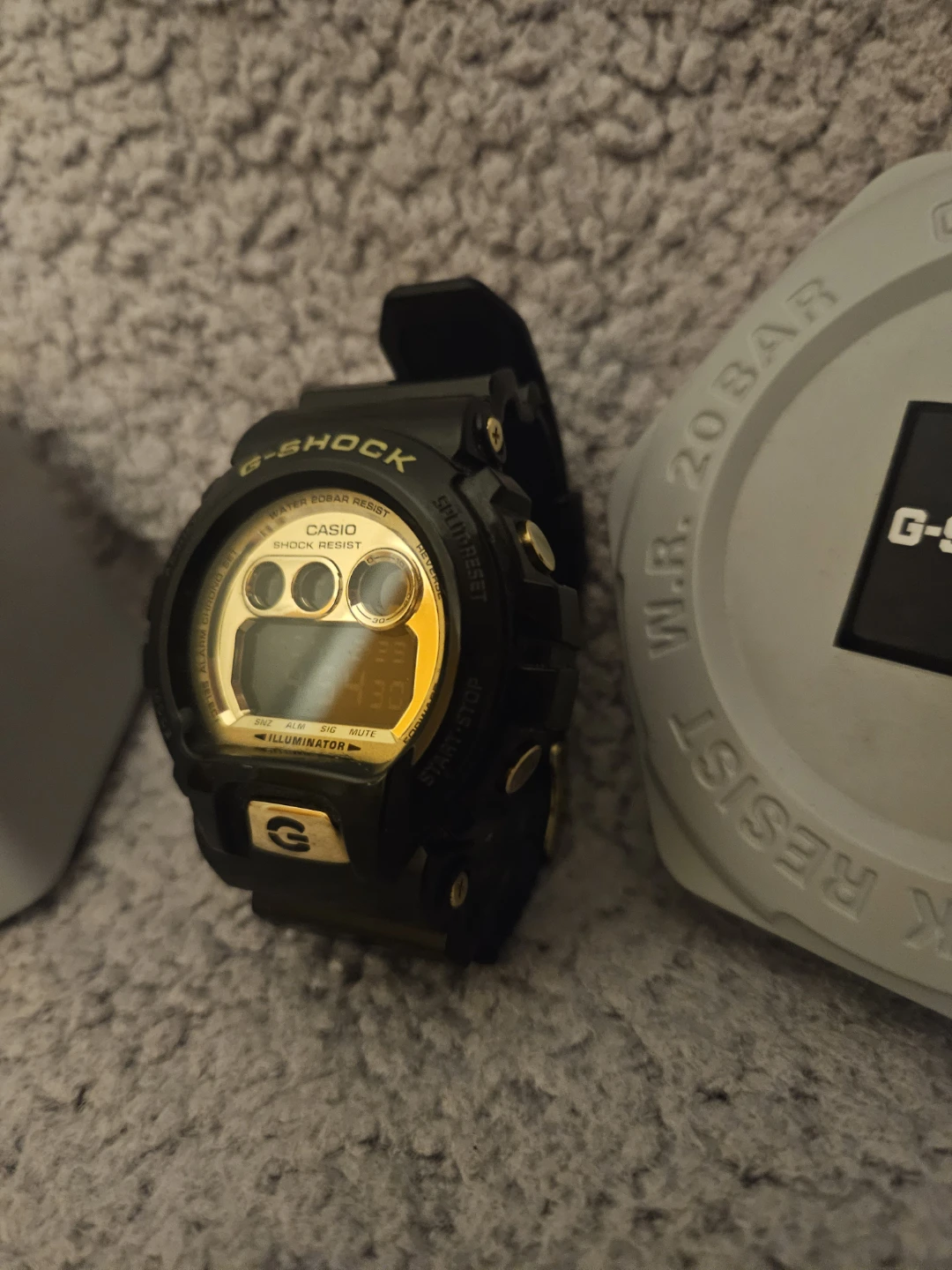 G-Shock DW6900 Gold Accent Watch