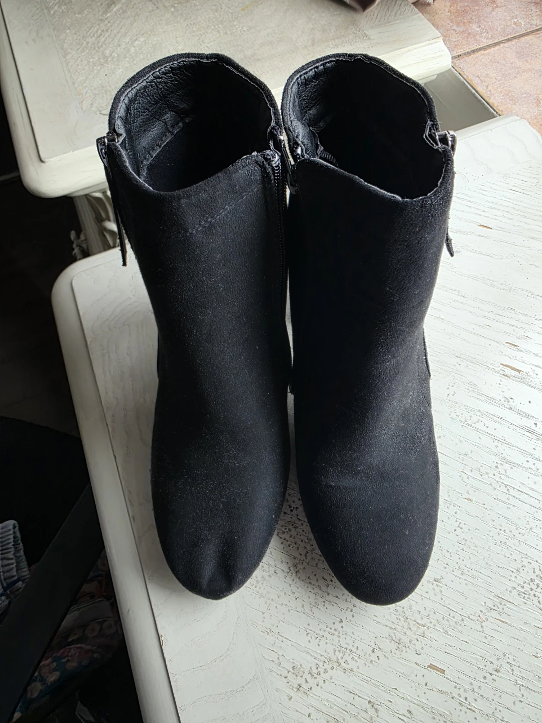 Black Suede Ankle Boots - photo 2