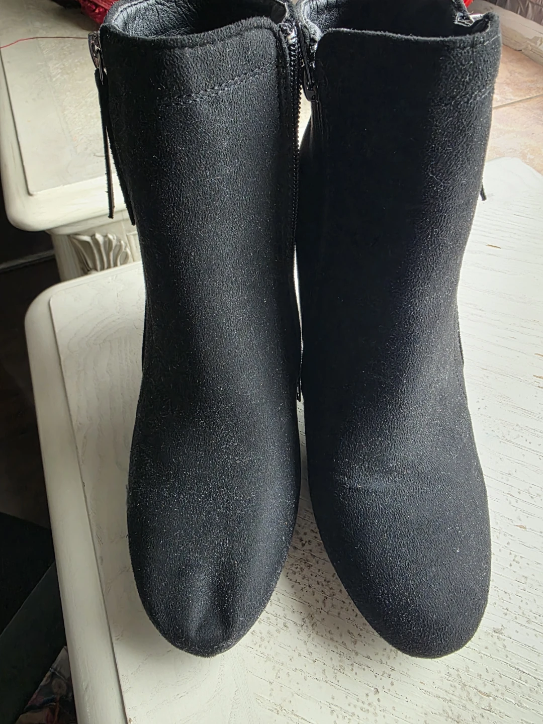 Black Suede Ankle Boots - photo 3