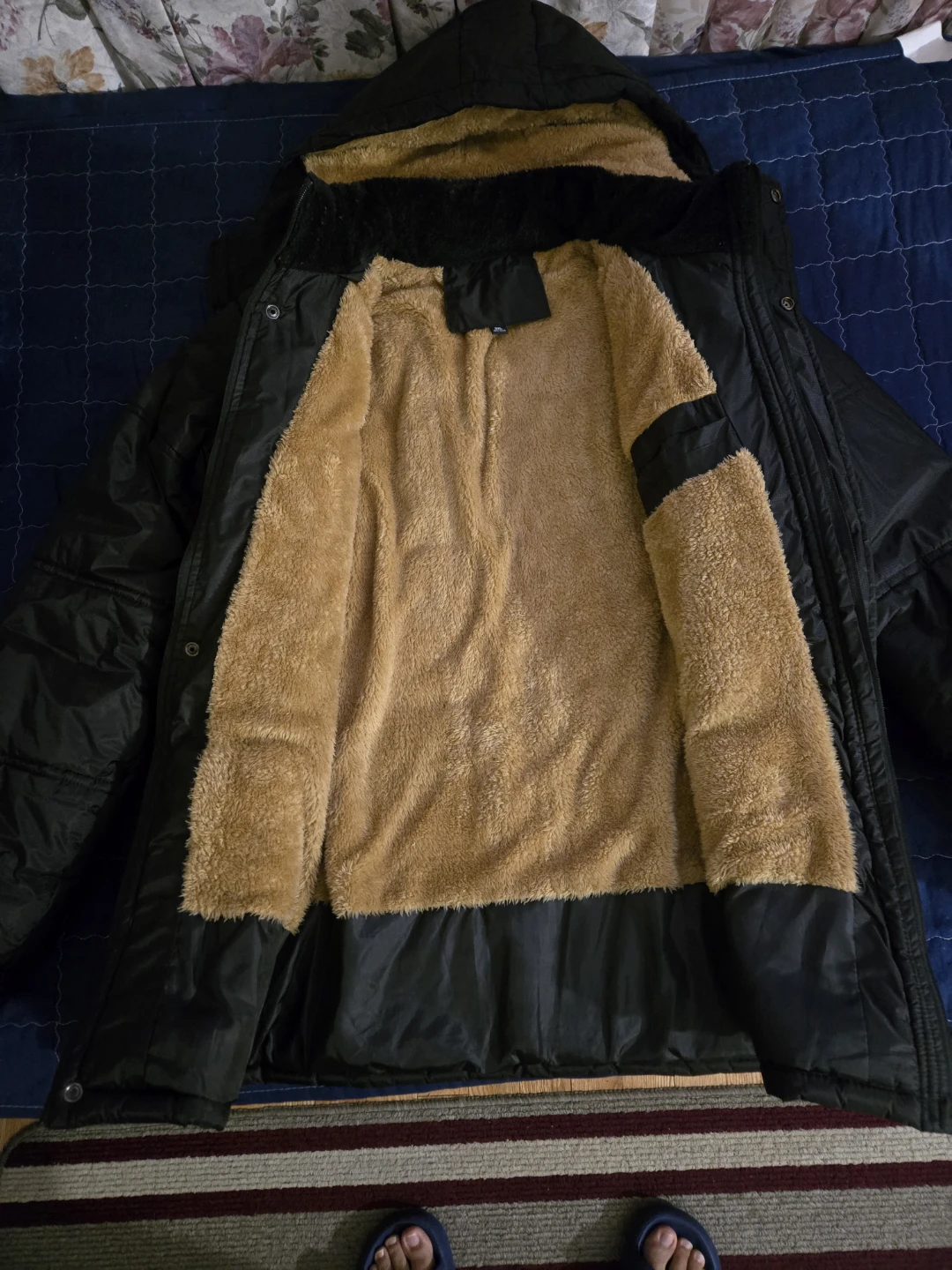 Black Winter Jacket with Hood - photo 2