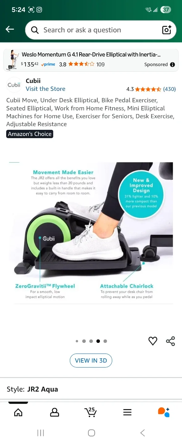 Cubii Move Under Desk Elliptical image indicator(2)