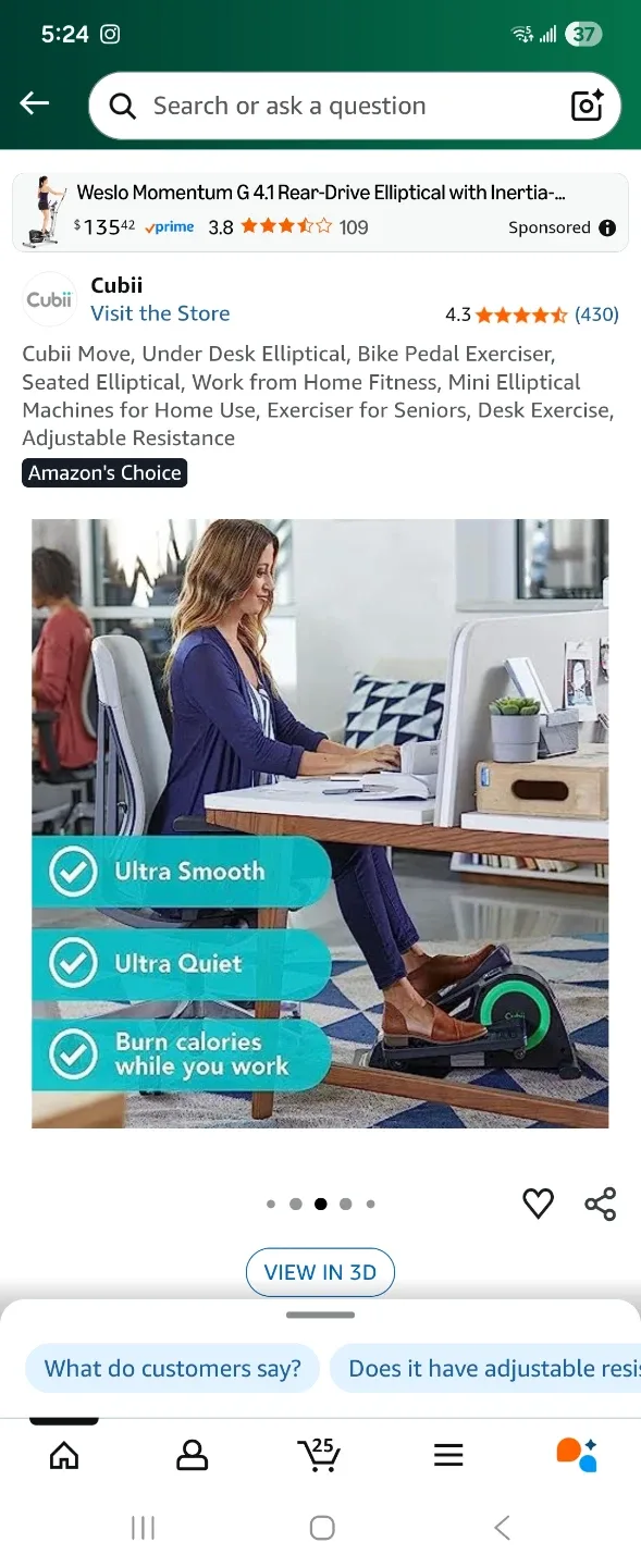Cubii Move Under Desk Elliptical image indicator(3)
