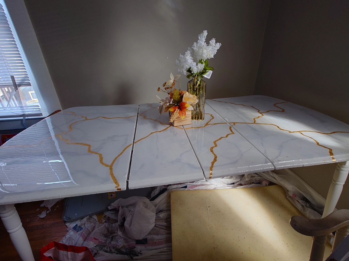 Marble Style Dining Table