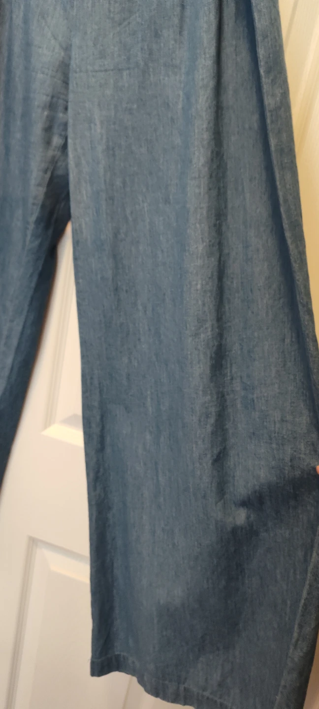 Wide Leg Denim Pants - Thin - photo 2