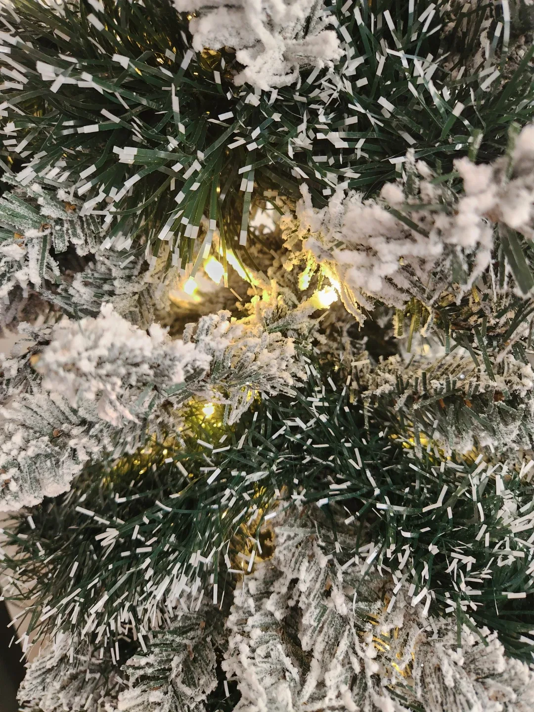 Fully Lit Slim Flocked Christmas Tree image indicator(2)