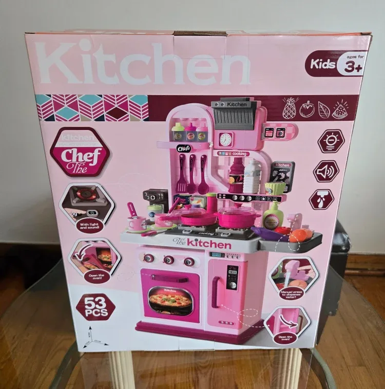 Kids Kitchen Playset - 53 Pieces, Ages 3+