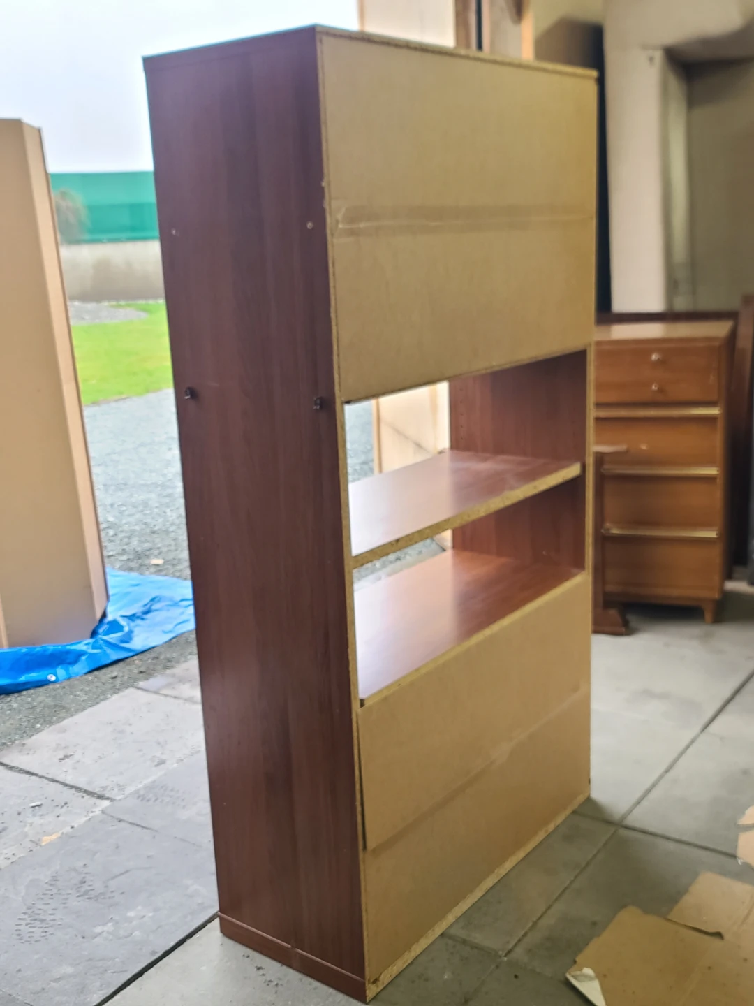 Brown Wooden Bookcase with Cabinet - photo 4