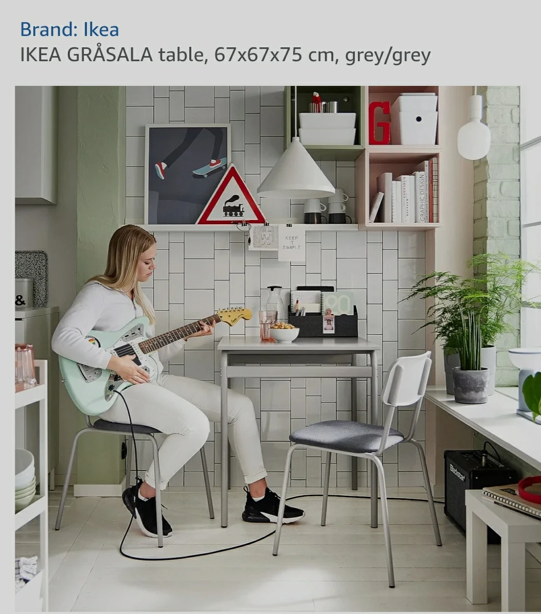 IKEA Table & 2 Chairs - Grey (New Condition) - photo 4