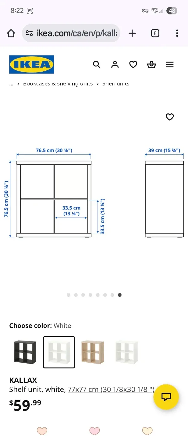 IKEA Kallax White Shelf Unit image indicator(5)