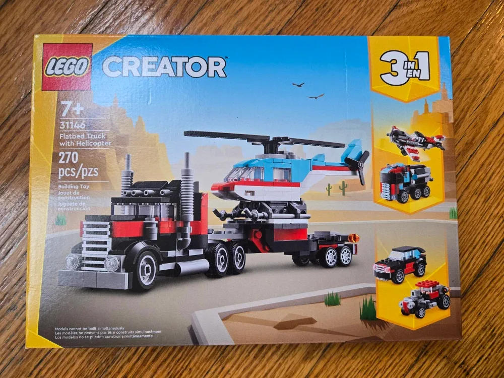 LEGO Creator 31146 Flatbed Truck with Helicopter