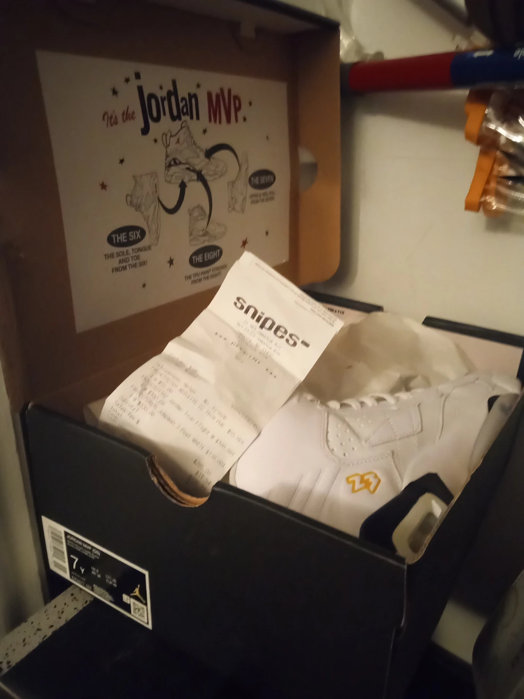 Jordan MVP 6 White/Gold Size 7Y - New in Box - photo 4
